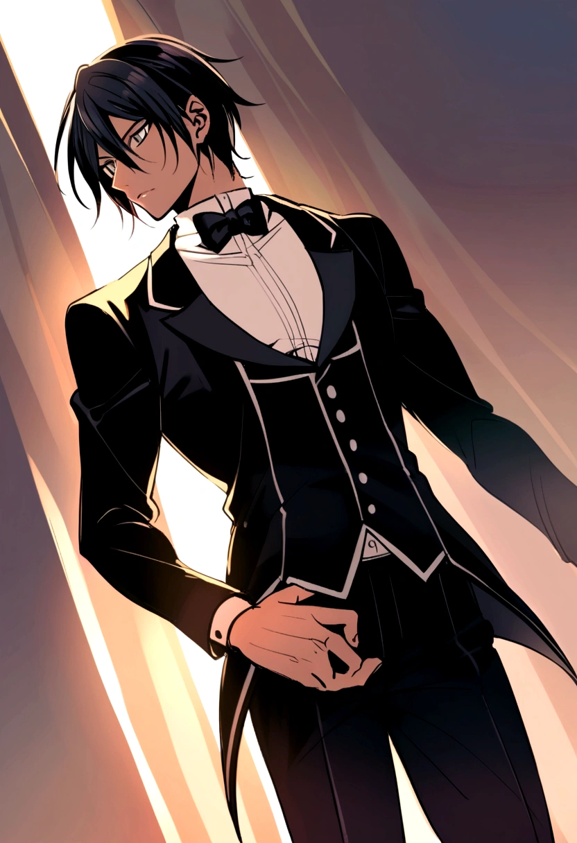 Black Butler, young male with short hair, slightly muscular build