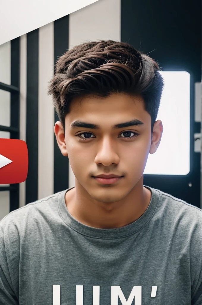 Make a youtube logo for 18 year old boy name as pradumn