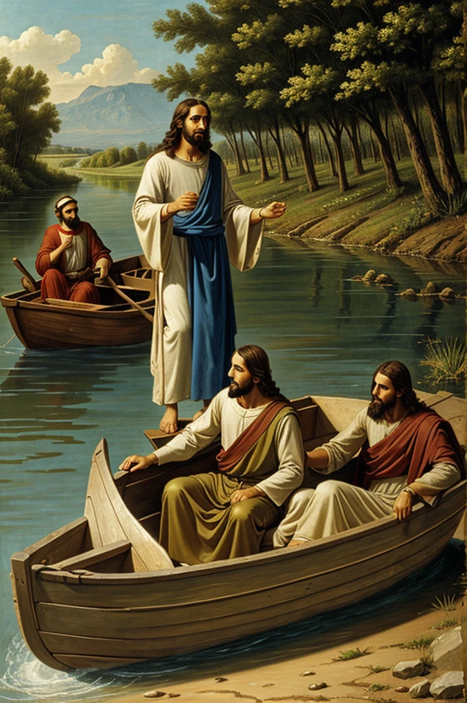 Jesus explains the parable of the sower in the boat
