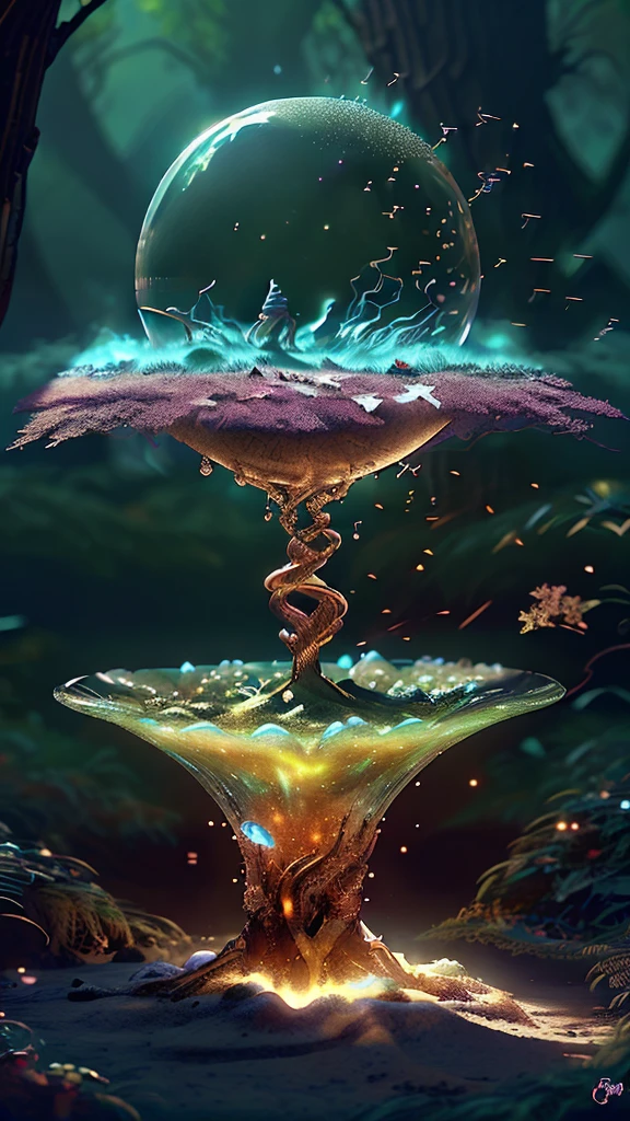 ((beautyful fantasy world)), ((beautyful fantasy world)), ((heaven)), sparkling elements, colourful crystal, forest, sunlight, sparkling complex fashion, smile, insane detail, hyper realistic, UHD, RAW, 16K.