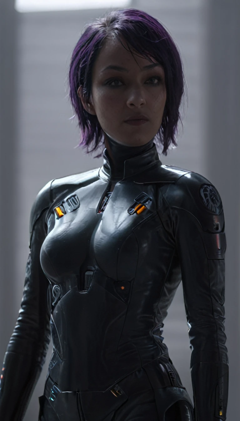 professional 3d model Cinematic scene, sabine wren, HUGE BREASTS, Ghost in the Shell, detailed background, masterpiece, best quality, high quality, highres, absurdres . octane render, highly detailed, volumetric, dramatic lighting