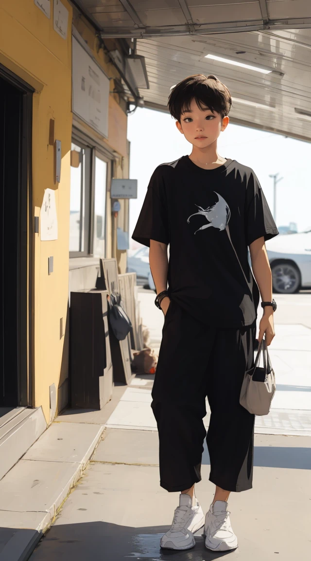 boy shirt and pants, full body