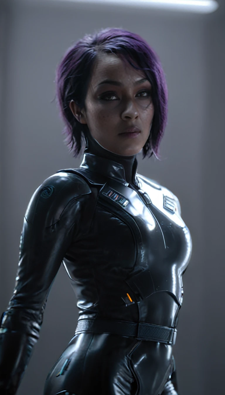 professional 3d model Cinematic scene, sabine wren, HUGE BREASTS, Ghost in the Shell, detailed background, masterpiece, best quality, high quality, highres, absurdres . octane render, highly detailed, volumetric, dramatic lighting