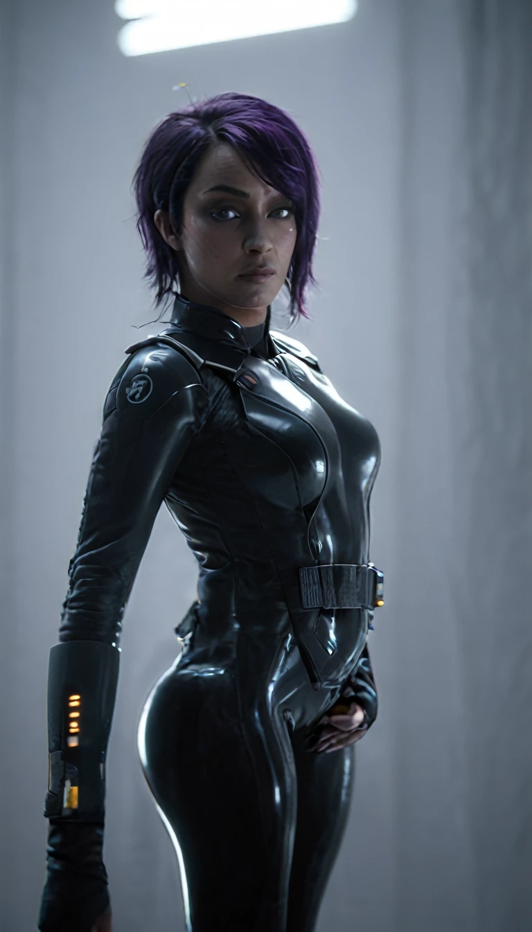 professional 3d model Cinematic scene, sabine wren, HUGE BREASTS, Ghost in the Shell, detailed background, masterpiece, best quality, high quality, highres, absurdres . octane render, highly detailed, volumetric, dramatic lighting