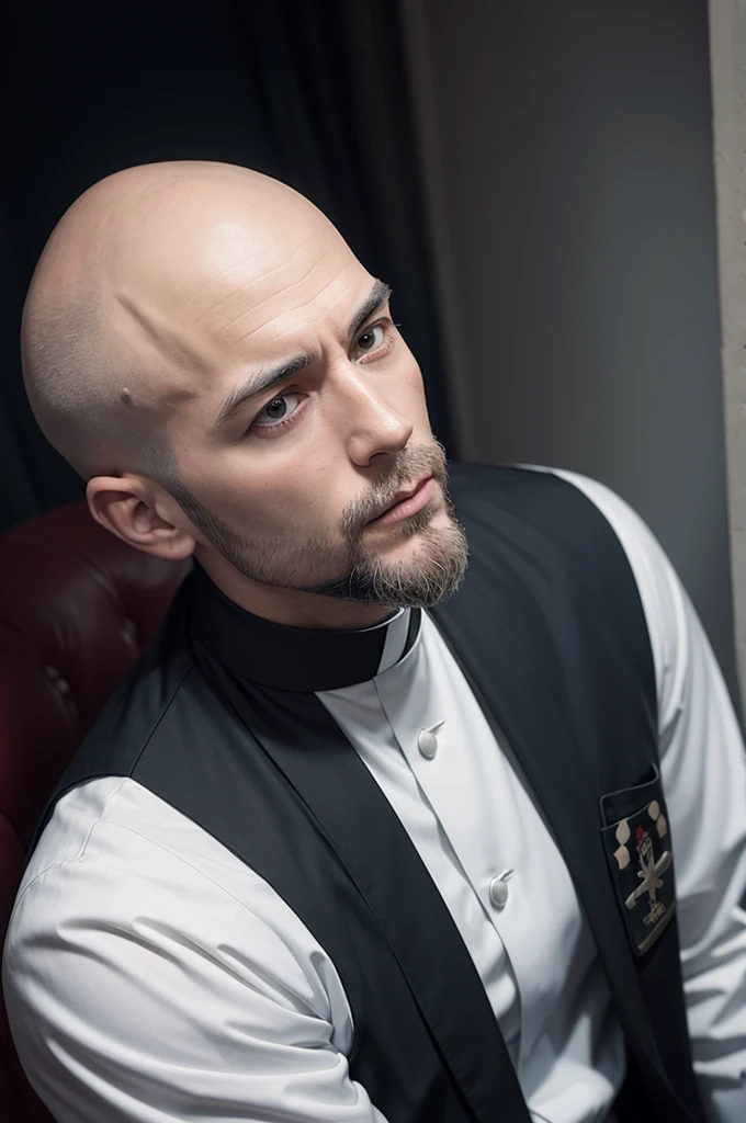 Bald alcoholic priest