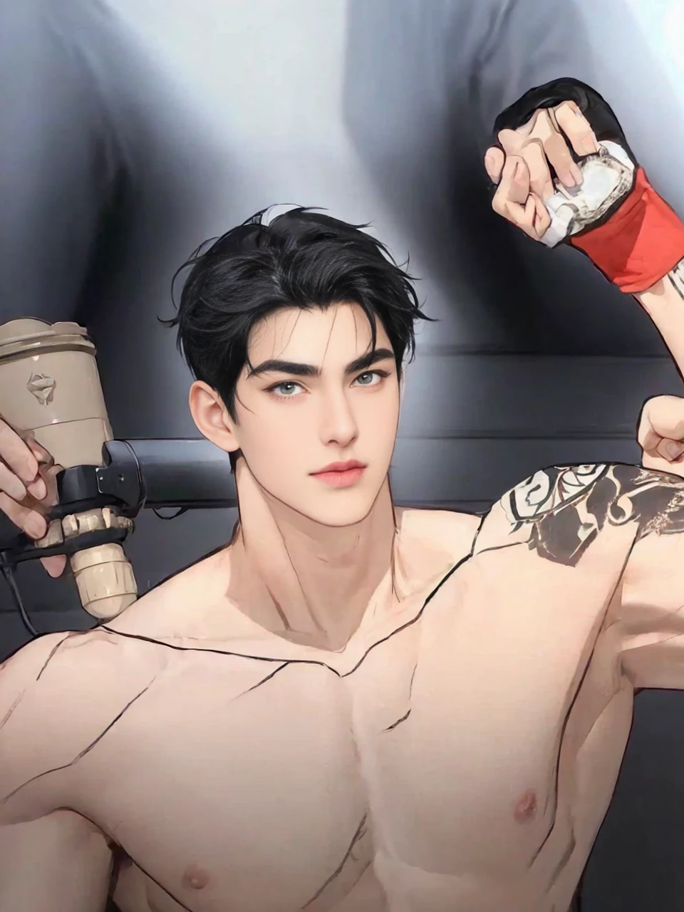 masterpiece, 1boy, adult, handsome, black hair, undercut hair, perfect face, detailed eyes and face, black eyes, clean shaved, muscular, capturing a rural atmosphere, dynamic lighting, unreal engine 5,