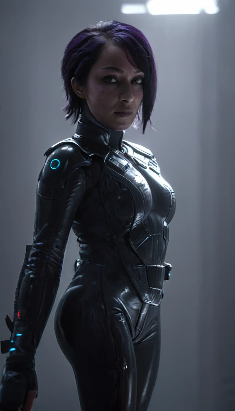 professional 3d model Cinematic scene, sabine wren, HUGE BREASTS, Ghost in the Shell, detailed background, masterpiece, best quality, high quality, highres, absurdres . octane render, highly detailed, volumetric, dramatic lighting
