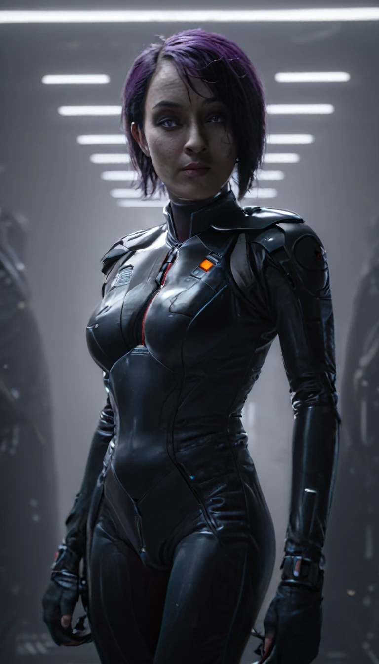 professional 3d model Cinematic scene, sabine wren, HUGE BREASTS, Ghost in the Shell, detailed background, masterpiece, best quality, high quality, highres, absurdres . octane render, highly detailed, volumetric, dramatic lighting