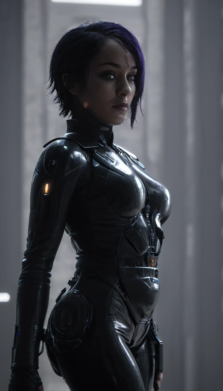 professional 3d model Cinematic scene, sabine wren, HUGE BREASTS, Ghost in the Shell, detailed background, masterpiece, best quality, high quality, highres, absurdres . octane render, highly detailed, volumetric, dramatic lighting