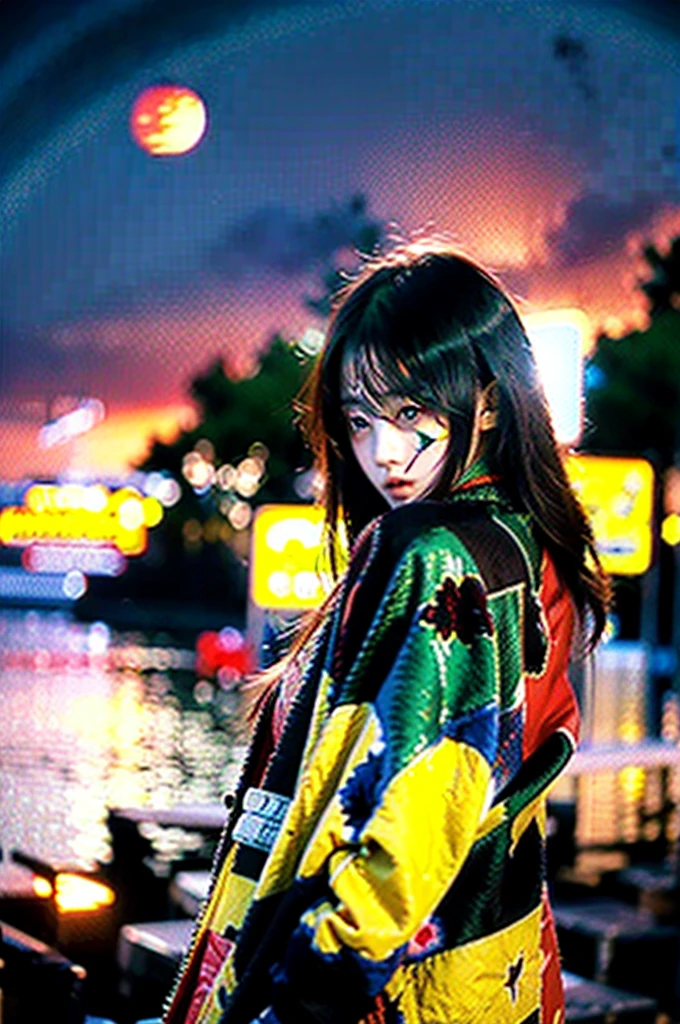 best quality,masterpiece,1girl of a Imaginative Macanese Female Page,Crude hair,background is Unique The Tablets of Stone,at Sunrise,Cel shaded,anaglyph effect,ultra high res,Extremely Detailed Official Unity 8K Wallpapers,ultra high res,ultra high quality,
