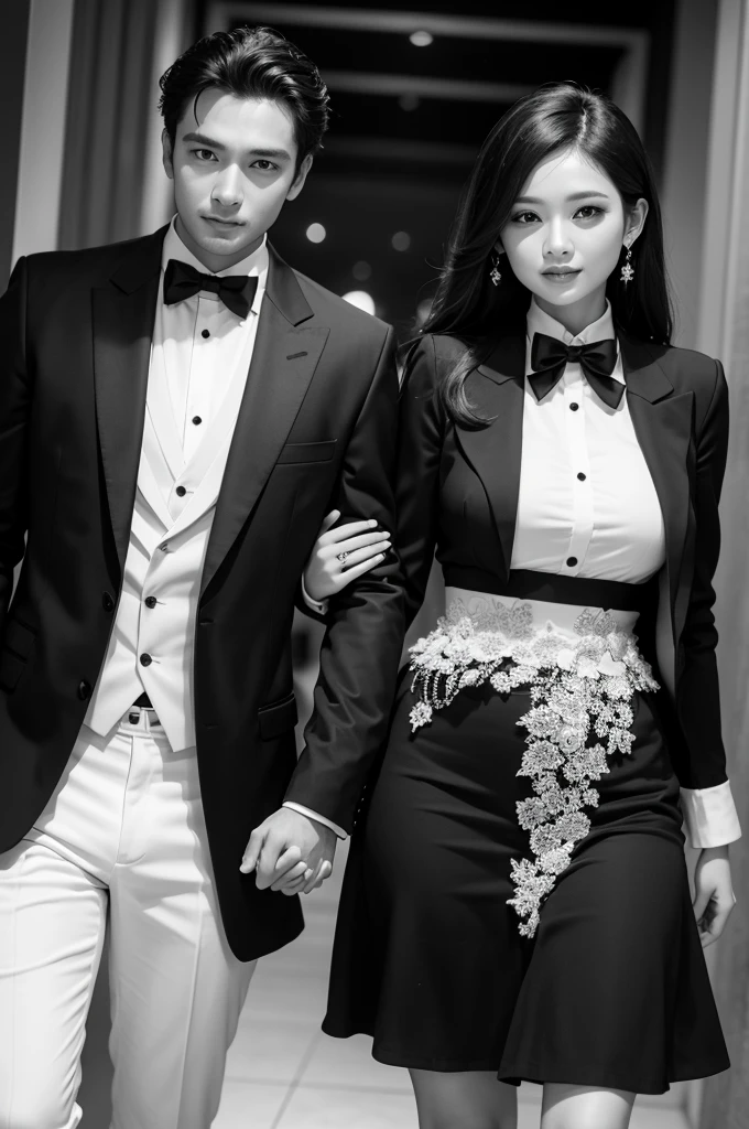 Create rich black and white couple 