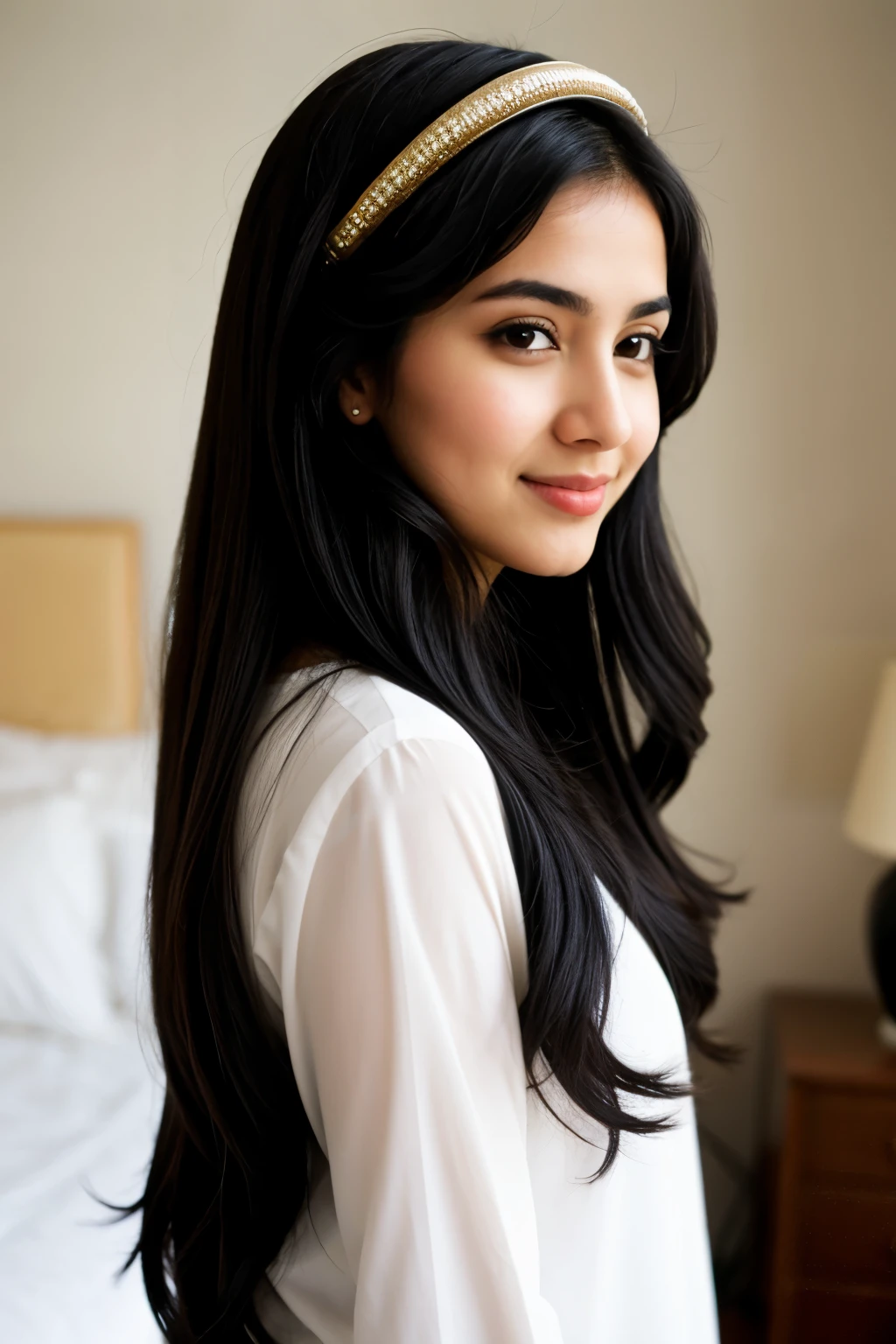 arab black haired girl 
