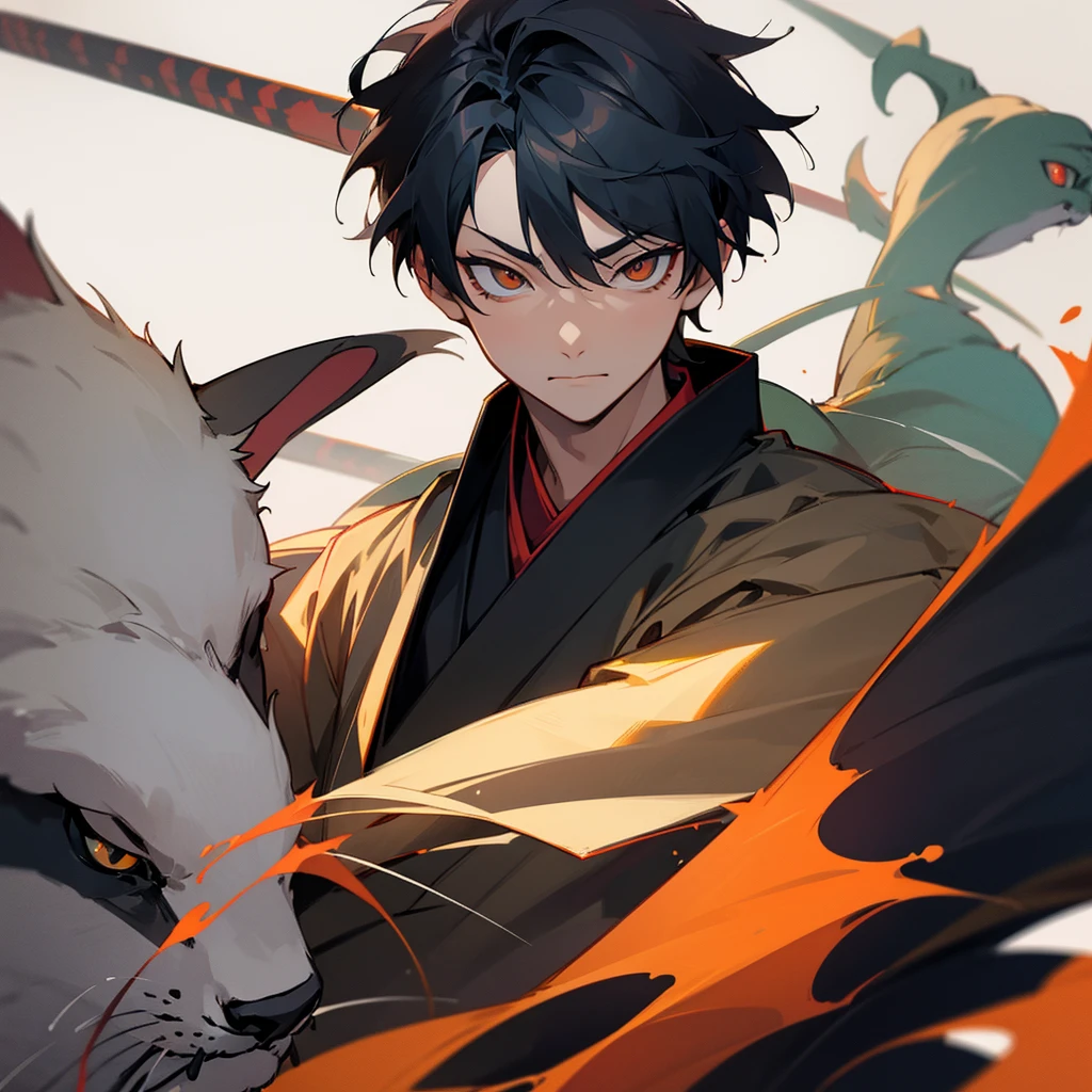 Kimono, male, Edo Period, Japanese Background, Demon, demon skin color