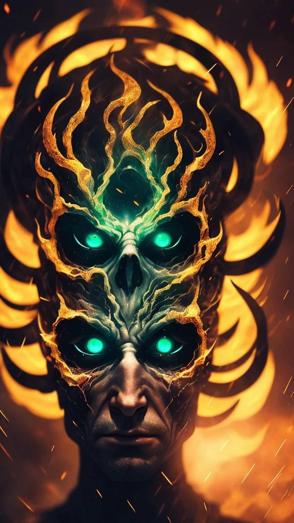 a completely white demonic creature, men monster, large multicolored eyes, bald head, skull covered with small horns, (best quality,4k,8k,highres,masterpiece:1.2),ultra-detailed,(realistic,photorealistic,photo-realistic:1.37),HDR,UHD,studio lighting,ultra-fine painting,sharp focus,physically-based rendering,extreme detail description,professional,vivid colors,bokeh,dynamic point of view,cinematographic scene,highlighted character,backlight effects,mystical character,multicolored cracks on the skin,character seen in full
