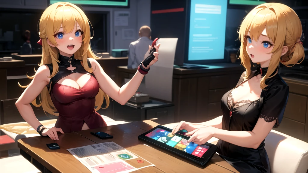 Girl playing games