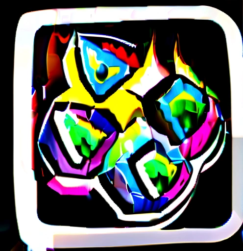 /Imagine Prompt: Muscat for stickers on black background, Bold outline style, Jagged Edges, Trash Core, Light Shading --v 5.2