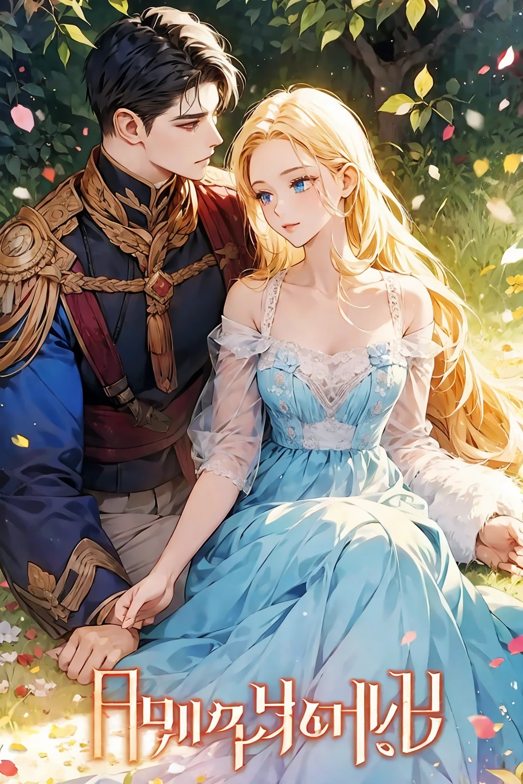 princess and warrior fantasy manhwa cover