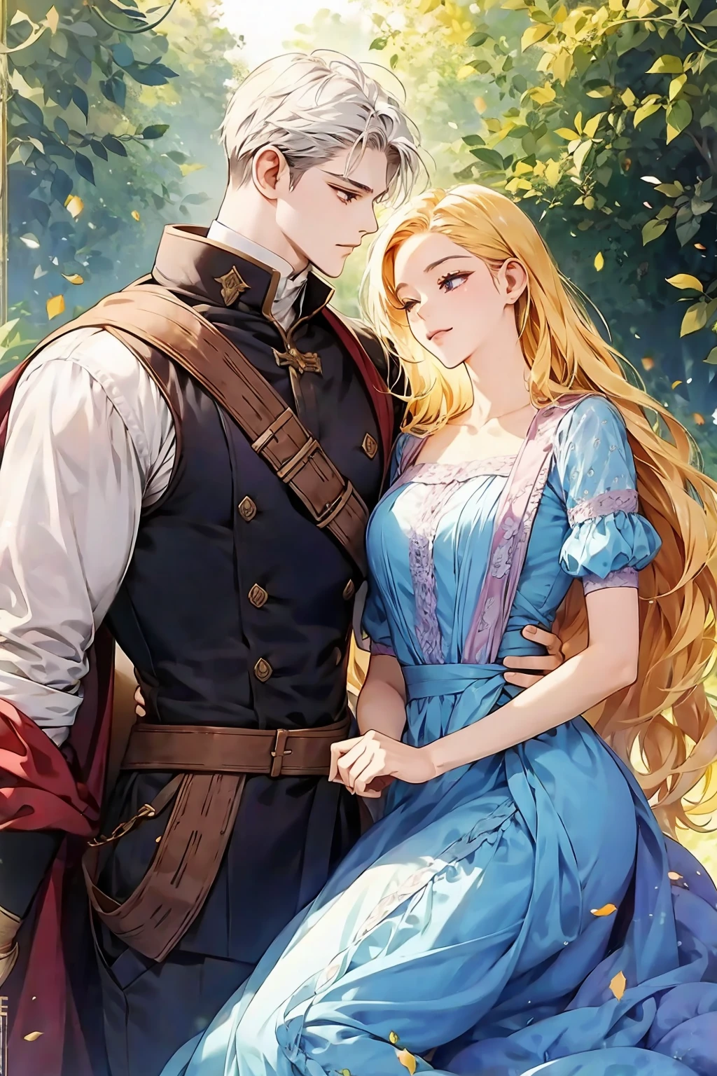 princess and warrior fantasy manhwa cover