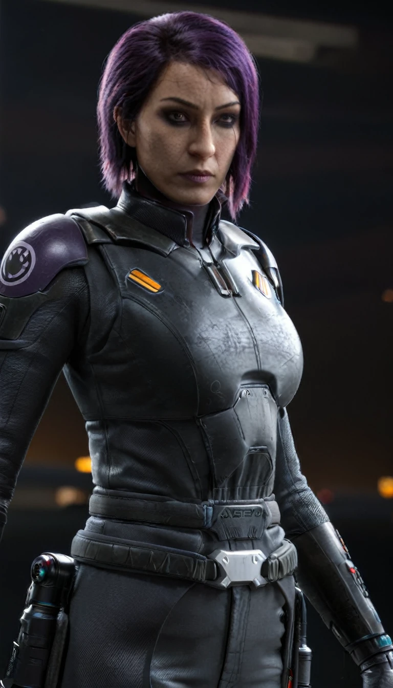 professional 3d model Cinematic scene, sabine wren, HUGE BREASTS, Ghost in the Shell, detailed background, masterpiece, best quality, high quality, highres, absurdres . octane render, highly detailed, volumetric, dramatic lighting
