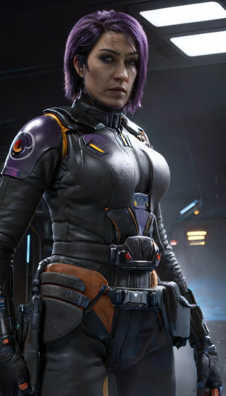 professional 3d model Cinematic scene, sabine wren, HUGE BREASTS, Ghost in the Shell, detailed background, masterpiece, best quality, high quality, highres, absurdres . octane render, highly detailed, volumetric, dramatic lighting
