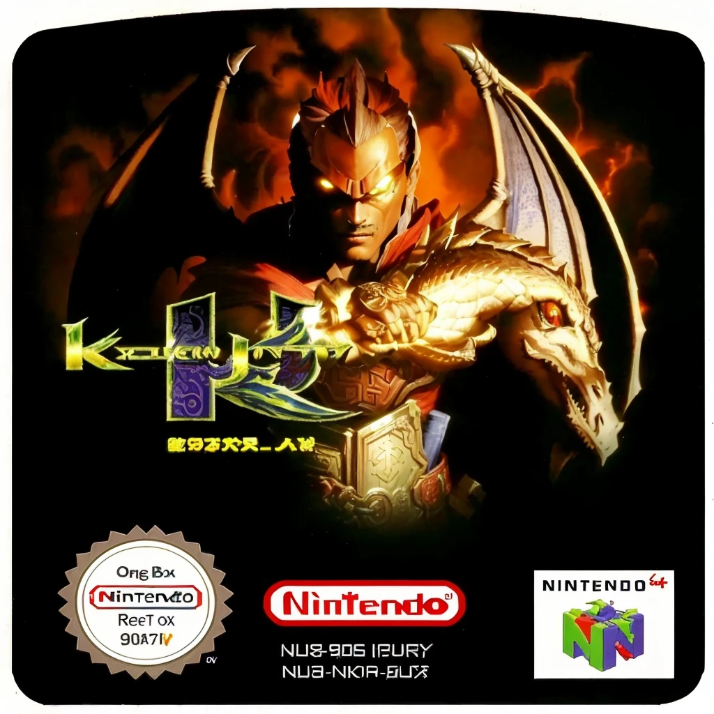 a close up of a nintendo game with a dragon on the cover, video game cover, 1993 video game cover, box art, nintendo game, video game cover art, video game box art, snes game, bandai box art. realistic, game box art, 9 0 s games, legacy of kain soul reaver, videogame cover art, remaster