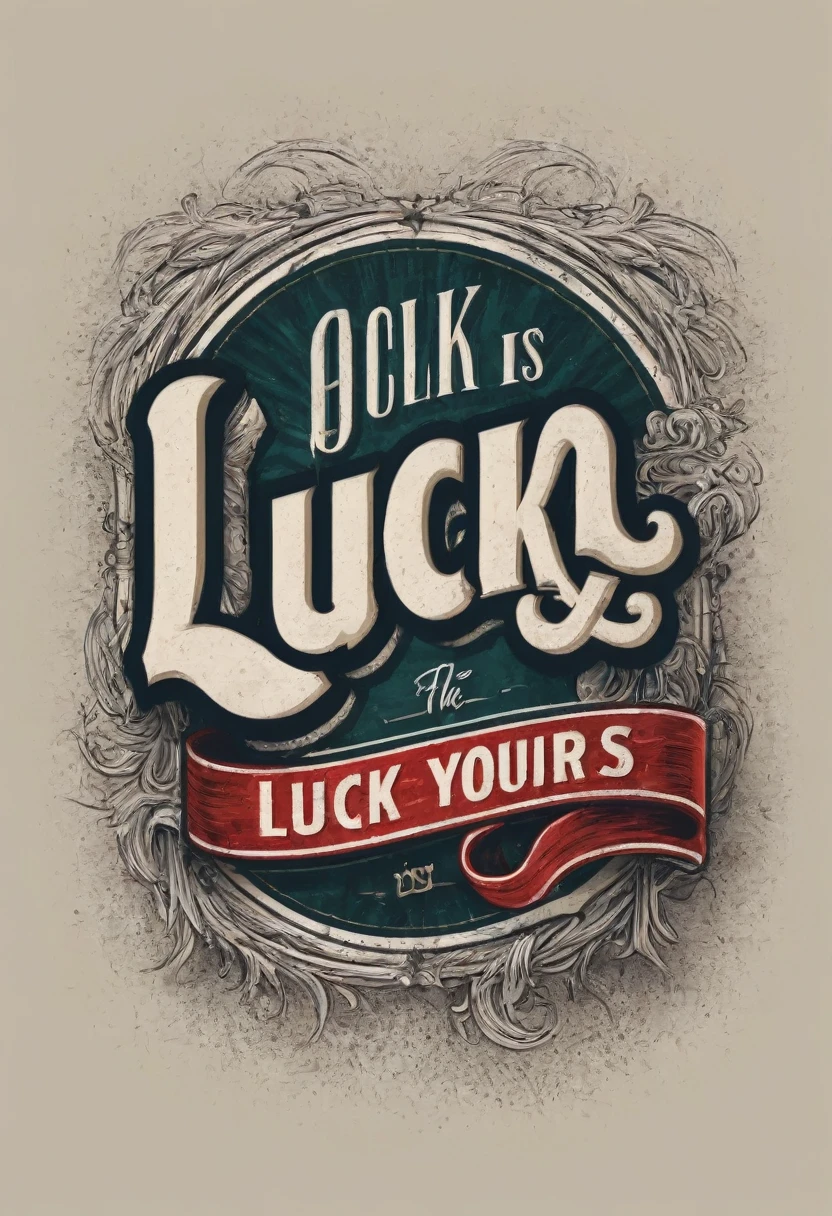 create a logo with the writings: Luck is yours!