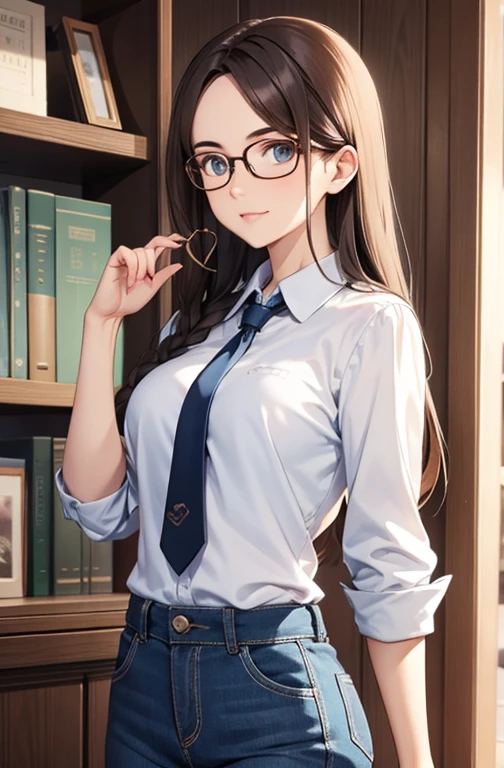 Wearing glasses