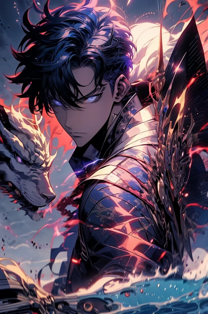anime - style image of a man with a gun in his hand, badass anime 8 k, tall anime guy with blue eyes, handsome guy in demon slayer art, inspired by Okumura Masanobu, trigger anime artstyle, official anime still, key anime art, male anime character, young anime man, official art, epic anime style, handsome anime pose, Jin woo