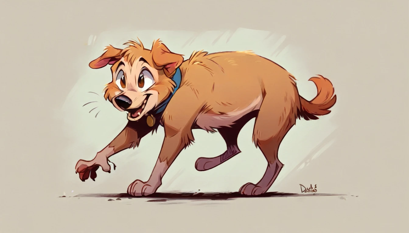Create an image of the character TOBIAS described with the following characteristics: Create a photographic image, ultra-realistic in 4k of a small dog named Tobias the Happy Dog, with shiny golden fur, large and expressive brown eyes, slightly drooping ears and a rounded snout with a constant smile AND a curious kitten named MIA who was lost, BOTH RUNNING FORWARD, image in the Disney cartoon style, photographic image, ultra-realistic, in 4k