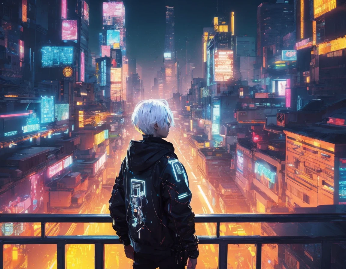 Background with yellow lights