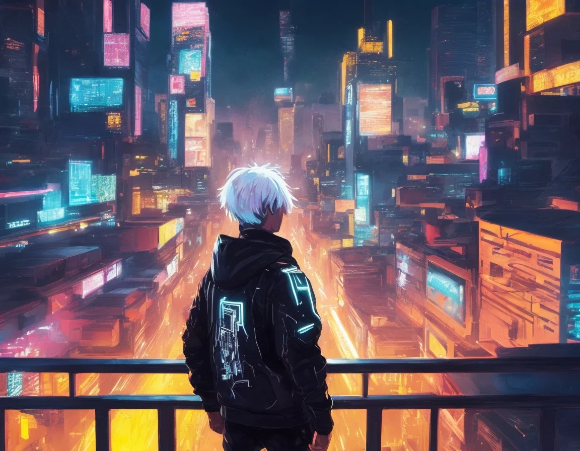 Background with yellow lights