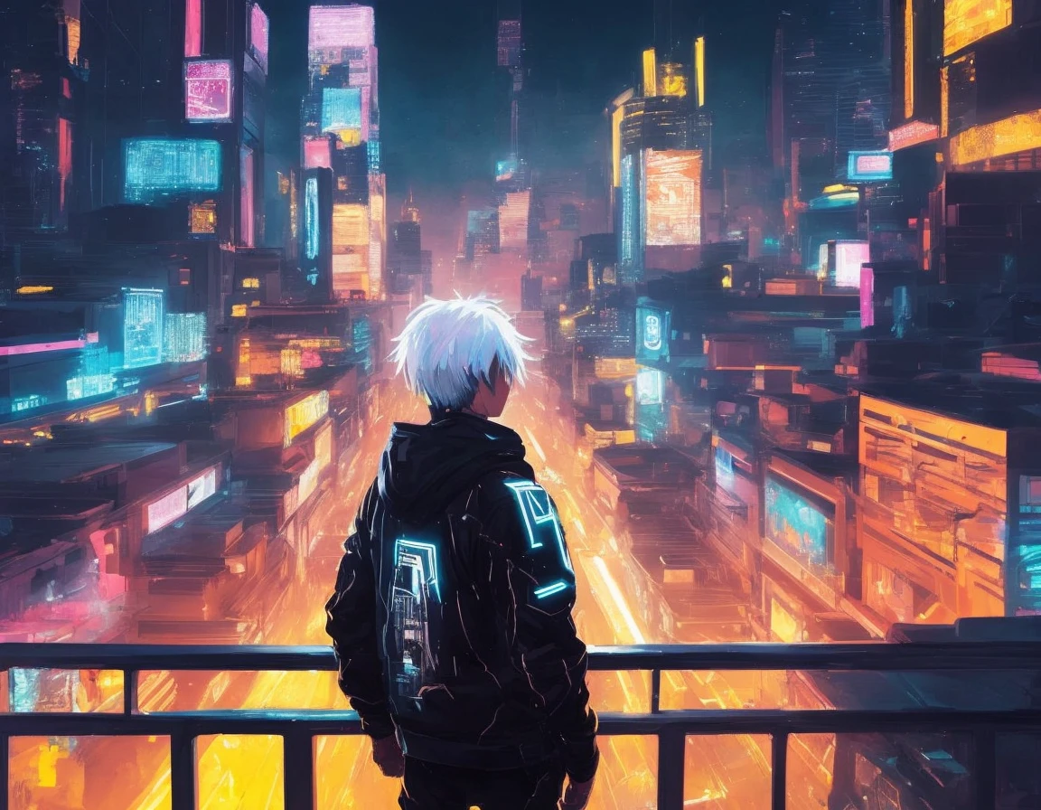 Background with yellow lights