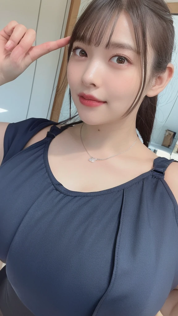 One girl,First Person View, (masterpiece:1.3), High resolution, Very detailed, Very detailedな CG Unity 8K 壁紙, Realistic, photo-Realistic, RAW Photos, Beautifully detailed face, Pale skin, Realistic glistening skin, Detailed cloth texture, Detailed hair texture, Perfect body, Beautiful Face, Accurate, Anatomically correct, Highly detailed face そして skin texture, Natural neck length, (Beautiful Hそしてs), (Fair skin:1.2),Heavy chest, Charm, Written boundary depth, (Perfect Anatomy:1.2), Accurate手足, Accentuate your cleavage, Camel Toe:1.21, (Highest quality:1.4), 32k resolution, High resolution32k UHD, (masterpiece:1.2)), (Improvement of quality:1.4), finely,Very detailed, Symmetrical eyes, (Wide Hips), (Large Breasts:1.4)Light shines in, Light and shadow are clear, Professional Cinema Lighting, 8K、超High resolution、Highest quality、Tabletop、超High resolution(Toned body:1.18),(日本のSchool Swimsuit、Navy one piece swimsuit、Navy blue student swimwear:1.3), (By the pool)、School Swimsuit,(School Swimsuit)、((School Swimsuit))、Navy blue swimsuit, Ultra-realistic 8K CG,masterpiece,Highest quality,Detailed Shadows,High resolutionスキャン,