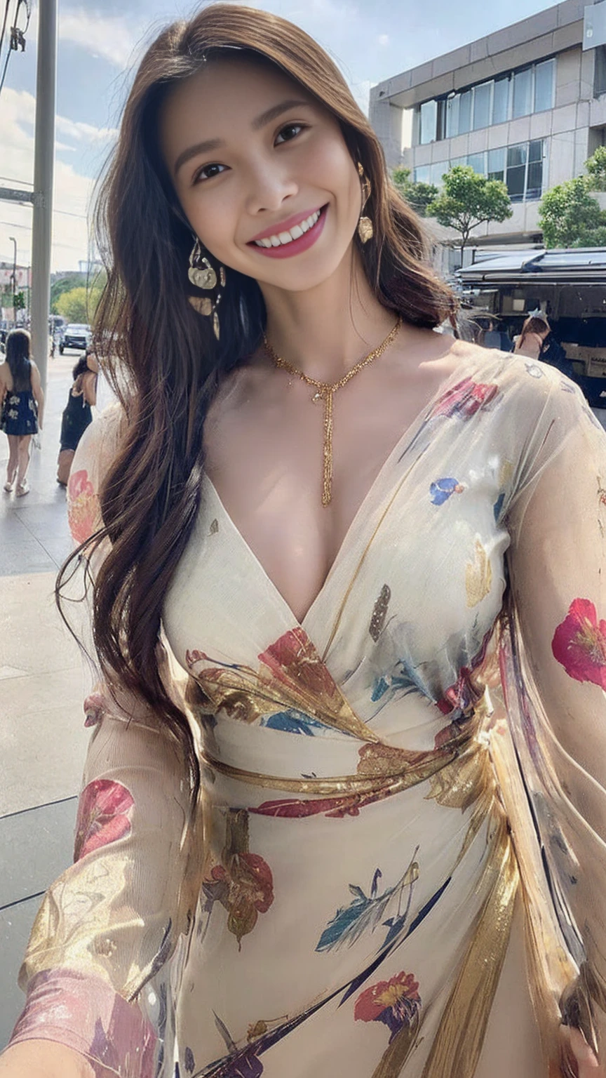 ((beautiful girl:1.3))((thin_fabric:1.4))((I'm working:1.3))((Big Breasts:1.2))((close:1.2))Highest quality、Flying debris、Ultra-high resolution、(Realistic:1.4)、RAW Photos、(Real skin texture:1.3)、(Film Grain:1.3)、Panorama、Character Portrait、Very wide shot、thin waist、Cowboy Shot、(darkness、Deep Shadow、Inconspicuous key、Cold Light、)night、((Loosely wavy hair:1.2))、Flowing Tears、Dust、Tyndall effect、(performance)、1 Girl、Beautifully detailed eyes and face、White Jabot、Brown eyes、((Brown short hair:1.2)) (smile:1.3))((恥ずかしがり屋のsmile:1.3))、(((Gold Necklace_Big earrings:1.2))、((Abstract and colorful floral dress_See-through long sleeve_Wrap dress:1.3))、(((naked)))、((全naked))、((sexy))、(((Prostitute)))、(((Inviting me)))、(In the city、Running towards here、smileで走ってくる、Long flowing hair:1.3)((Let me breathe))