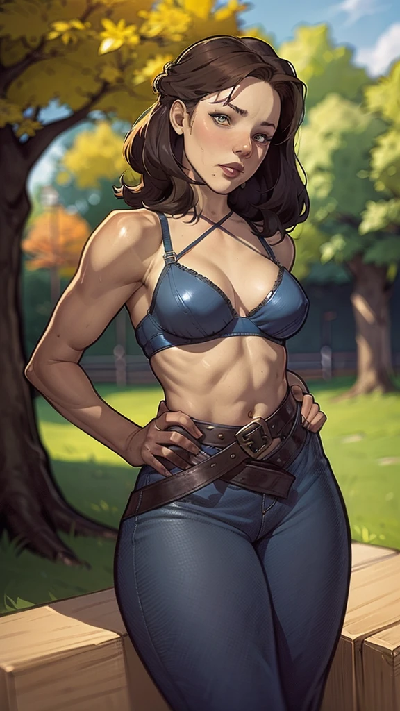 Digital, highly detailed character design, courage detailed digital art, Forest Fan Art, Portrait Character Design, beautiful Digital illustration, high-quality portrait, comic book art, young woman with beautiful hair . Queen Anna of ArendelleBeautiful lined eyes Medium large bust and wonderful y clothes. image expression of sexsire frst to head illustration Queen Anne of Arendelle Araafed woman with leather blouse and pants, cowgirl, cowgirl, Black Jessica, muffler with solid metal gear, sexy girl, fofoyrobutts, amaranth, mais conhecido como amaranth, wearing leather bikini, 2b, sexy style, 2b, 🐎🍑erfectly shaded body, small breasts female sherif