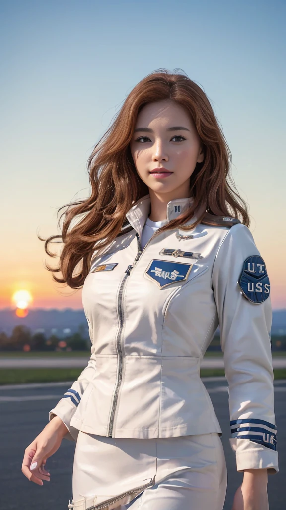 (Highest quality, 8K, 32k, masterpiece, 超High resolution:1.2), (Realistic:1.5), (masterpiece, Highly detailed CG Unity 8k wallpaper, Highest quality, High resolution:1.2), (Super detailed, 超High resolution:1.2), Photo of extremely cute and beautiful Japanese woman, (Long wavy chestnut hair:1.2), Adult, (Detailed beautiful girl:1.4), Highest quality, woman, Adult, (Detailed US Air Force pilot uniform:1.5), (White pilot captain jacket:1.3), (White high waist pencil skirt:1.3), Detailed clothing, (Beautiful sunset、US Air Force Base runway scenery background:1.3), Laugh shyly:1, A light smile, View your viewers, Facing the audience, ((Perfect woman&#39;s body)), (Tight waist:1.2), (Upper body image:1.3), thin, Abdominal muscles, (Large breasts:1.25), ((Encircling the head)), wind, Dynamic pose, Cinematic Light, Backlight, Perfect ???????, Perfect Proportions, Detailed human body, bokeh, Depth of written boundary,Show off your breasts，,Show off your breasts，,Show off your breasts，,Show off your breasts，,Show off your breasts，,Show off your breasts，,Show off your breasts，,Show off your breasts，,Show off your breasts，,Show off your breasts，,Show off your breasts，,Show off your breasts，,Show off your breasts，,Show off your breasts，,Show off your breasts，,Show off your breasts，,Show off your breasts，,Show off your breasts，,Show off your breasts，,Show off your breasts，,Show off your breasts，,Show off your breasts，,Show off your breasts，,Show off your breasts，,Show off your breasts，,Show off your breasts，,Show off your breasts，,Show off your breasts，,Show off your breasts，,Show off your breasts，,Show off your breasts，,Show off your breasts，,Show off your breasts，,Show off your breasts，,Show off your breasts，,Show off your breasts，,Show off your breasts，,Show off your breasts，,Show off your breasts，,Show off your breasts，,Show off your breasts，,Show off your breasts，,Show off your breasts，,Show off your breasts，,Show off your breasts，,Show off your breasts，,Show off your breast
