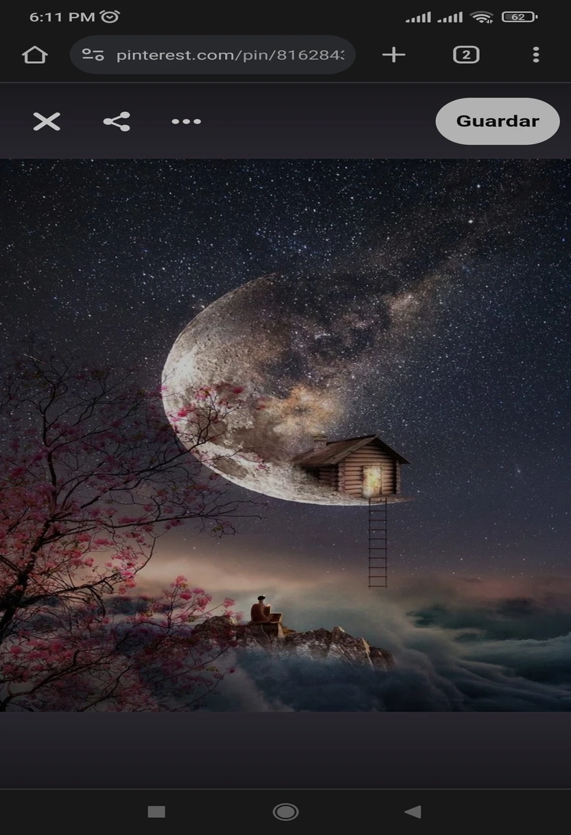 a closeup of a cell phone with the image of a house on a hill, Sitting on a moon, On the moon, A very nice photo, dream surrealism, dream night, surreal photo, Amazing photo, looking at the moon, surreal dyminas pranckevicius, an Amazing photo, style collage joseba elorza