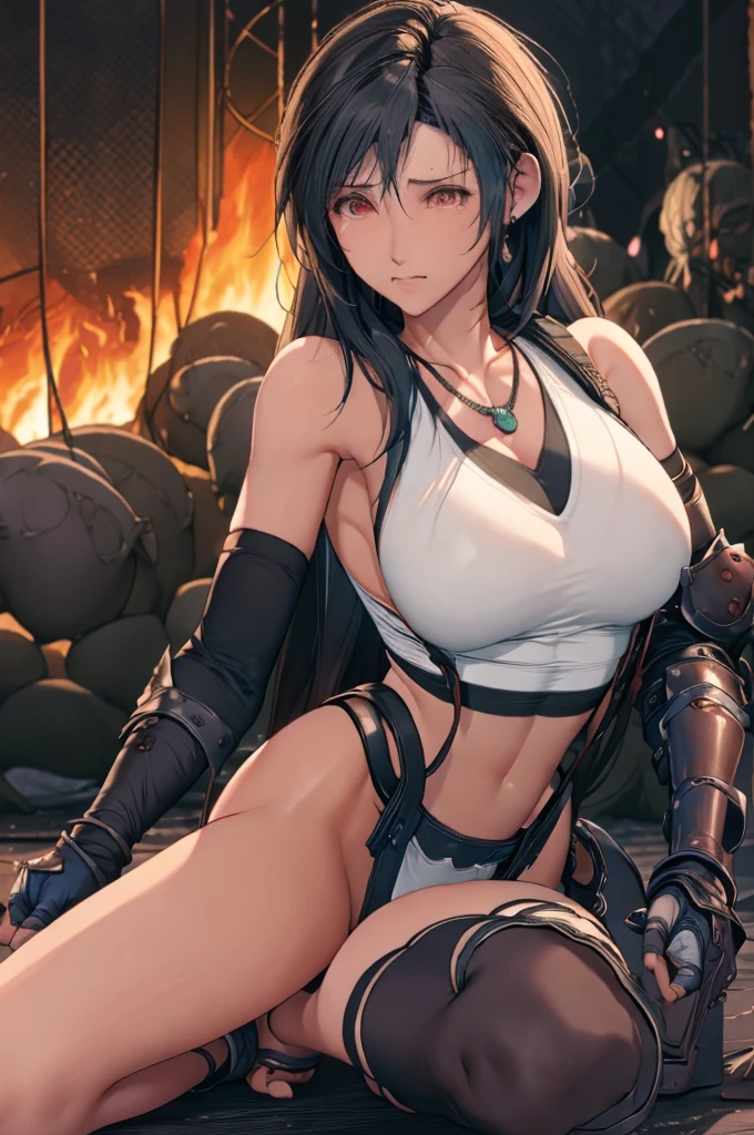 {nsfw}, {nude},(1 mature, beautiful female pugilist,Age 25,Put your arms behind your head,Gorgeous pugilist Armor,Arm guard,Leg guards),(A female pugilist surrounded by three male goblins),(Vicious Goblin in Heat),Outdoor,(weak々Kneel deeply,Surrender),(anger,Are crying:1.2),(Gorgeous Necklace,jewelry, bracelet),Big Breasts,