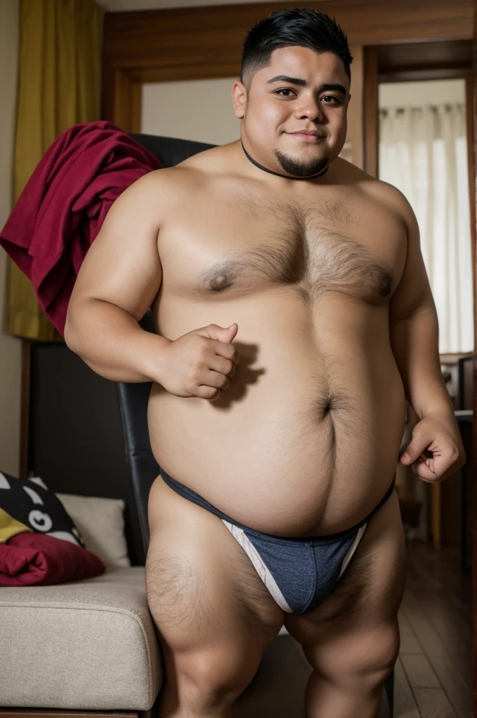 Peruvian non-binary gay furry with down syndrome with dwarfism and fat