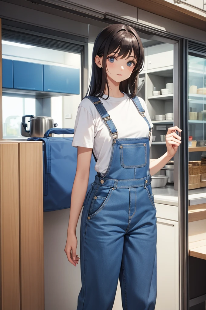 blue dungarees
