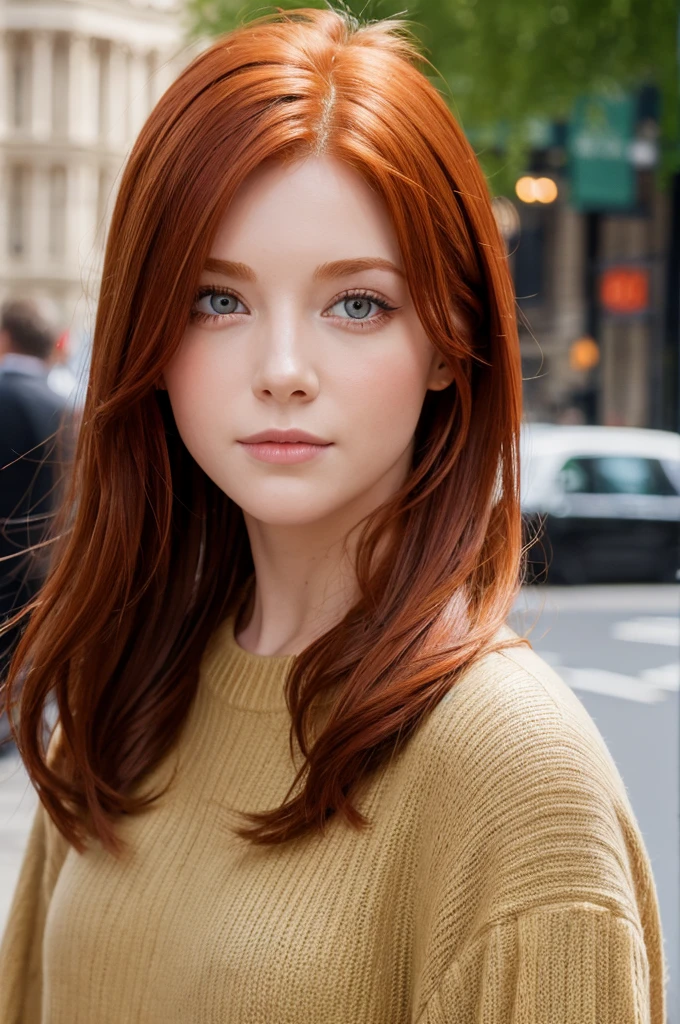 Redhead, Golden Eyes, One Eye Hidden, London