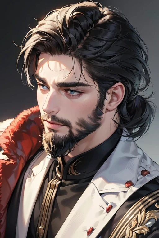 (best quality,4k,8k,highres,masterpiece:1.2),ultra-detailed,(realistic,photorealistic,photo-realistic:1.37),30 year old man,3 day beard,handsome anime,portraits,strong,masculine,dark hair,sharp jawline,mesmerizing eyes,perfectly styled hair,cool anime outfit,confident expression,vibrant colors,dynamic lighting