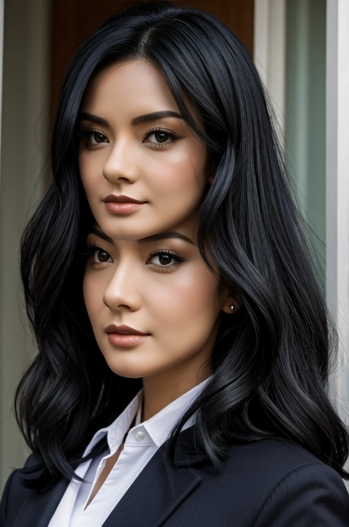 Woman dr black hair
