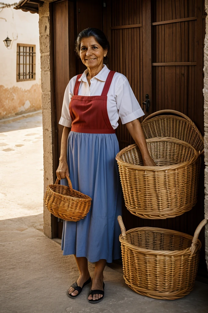 Tabasqueña sektada with basket in hand