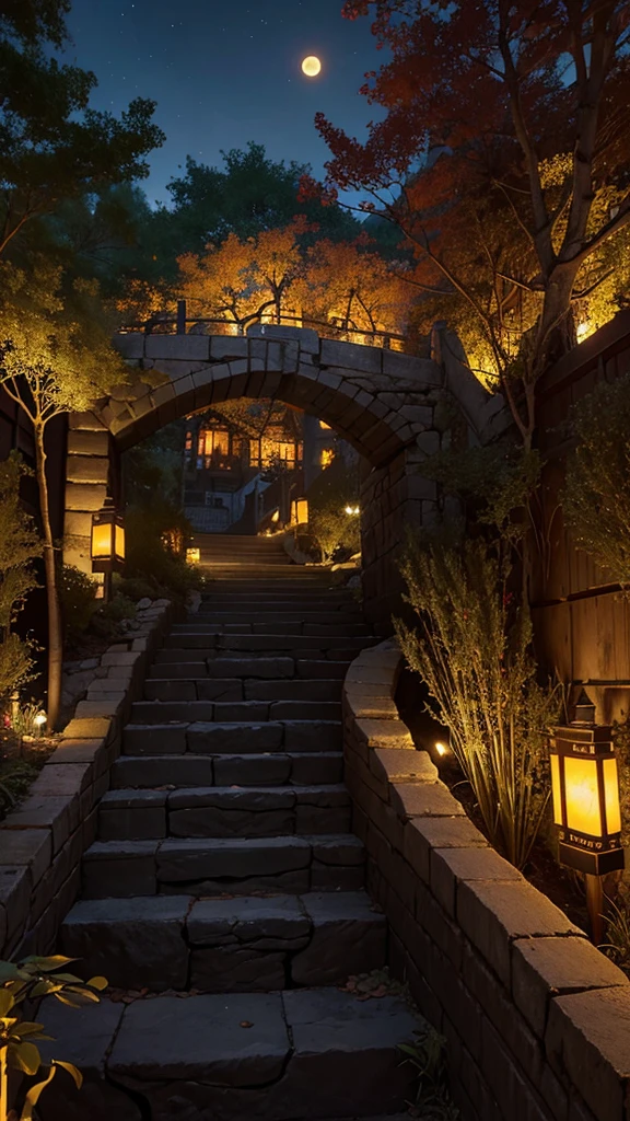 Official Art, Ancient China, Ancient Streets, (Lots of Fireflies), (Night), (Moon), Lights, Beautiful Landscapes, Epic Landscapes, Realistic Lights, Masterpiece, High Quality, Beautiful Graphics, High Detail , Global Illumination, Unreal Engine Rendering, Octane Rendering, (HDR: 1.3)