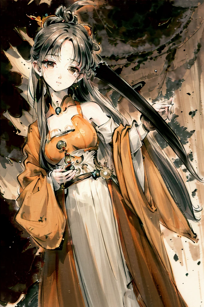 Pale Orange color, bushes around the canvas SPACE solar system containing Earth Saturn Jupiter Venus Mars Neptune Uranus Mercury dark fantasy, eldritch, pixiv, digital painting ,acrylic painting victory happy SOFT BRUSHES SOFT BRUSHES DARK BACKGROUND