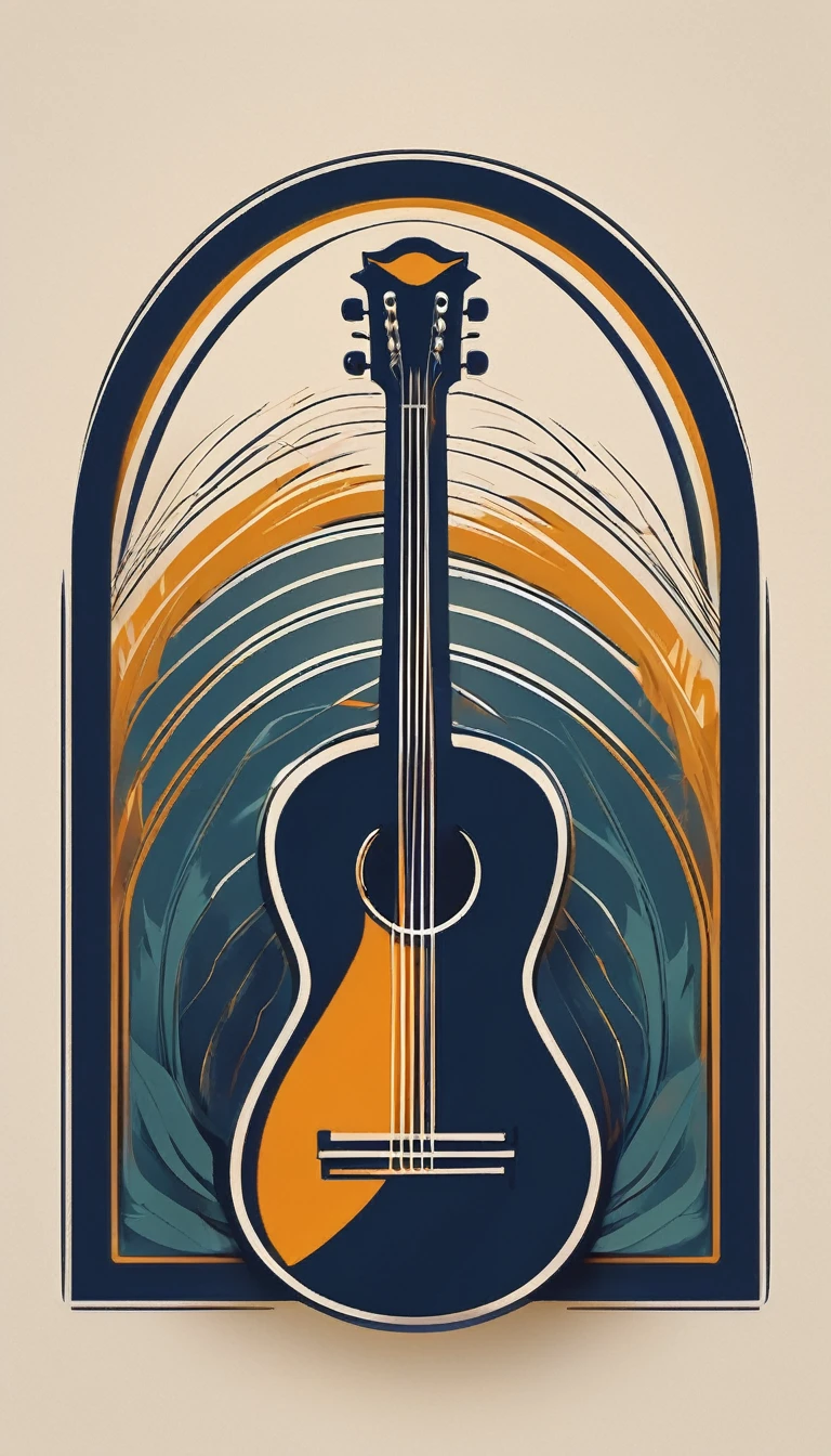 A minimal, high quality, modern, simple, cinematic icon design for the brand “Penamemoria". The logotype must be a simple, magical feather and a boy playing acoustic guitar. The logo must convey a sense of music, stories and dreams. Logo design impressed on a book cover. Minimalistic logo