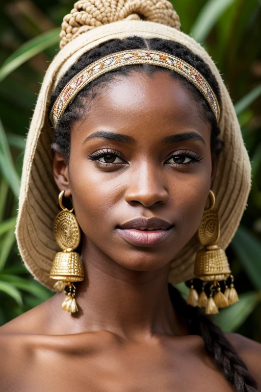 une belle femme africaine habillé de façon attirante du visage, le lait de vache coule partout sur son visage.elle regarde vers le haut et ouvre la bouche elle semble savourer le lait de vache.elle est egalement entourée de plusieurs homme africain.