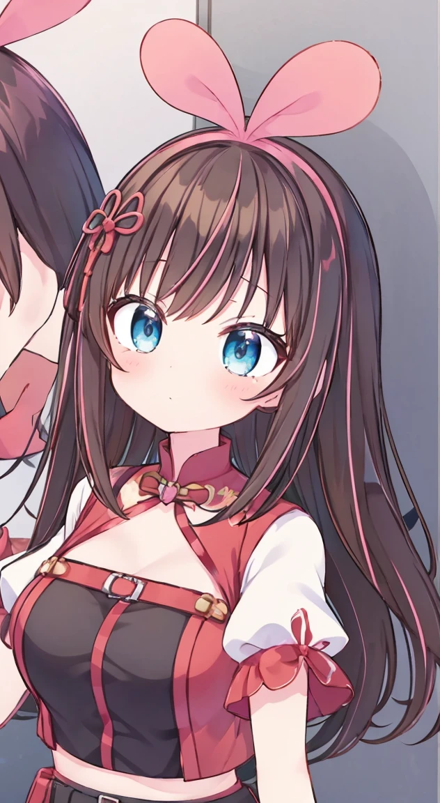 Highest quality,Cyberspace。Anime Style,Virtual YouTuber,Kizuna Ai,Very detailed,cute,Dynamic,