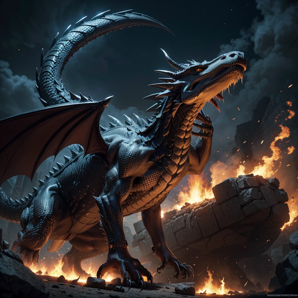 This legendary dragon is a powerful machine of destruction. Practically invincible, very few have faced this magnificent creature and lived to tell the tale. This legendary dragon is a powerful engine of destruction